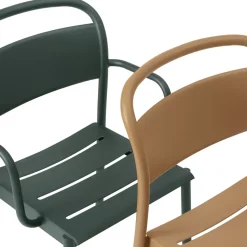 Silla Linear steel armchair, Dark green