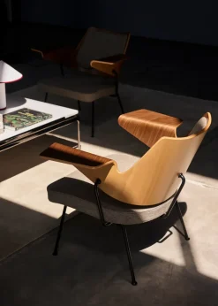 Silla lounge RFH RD8, Walnut-beech-brown