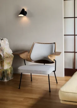 Silla lounge RFH RD8, Walnut-beech-offwhite