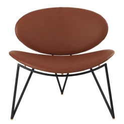 Silla lounge Semper, Black-cognac