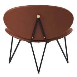 Silla lounge Semper, Black-cognac