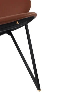 Silla lounge Semper, Black-cognac