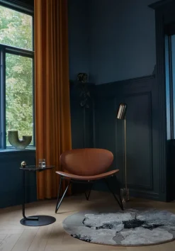 Silla lounge Semper, Black-cognac