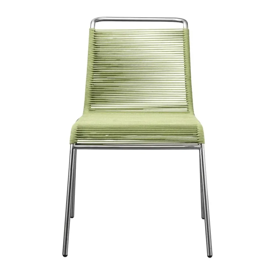 Silla M20 Teglgård Cord Chair, Green mixed-stainless steel
