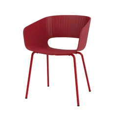Silla Marée 401, Beetroot patas de metal lacado