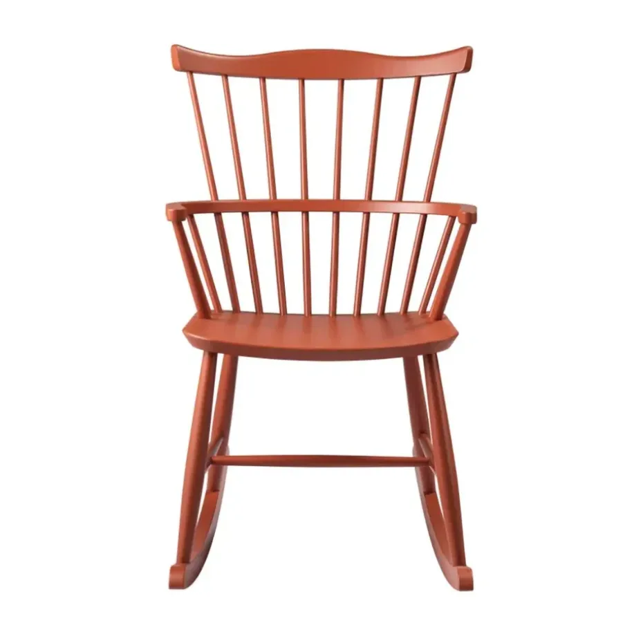 Silla mecedora J52G, Rojo ladrillo