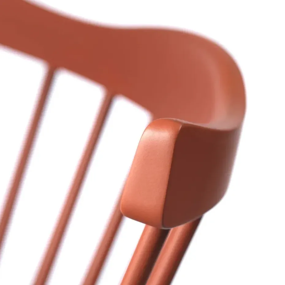 Silla mecedora J52G, Rojo ladrillo