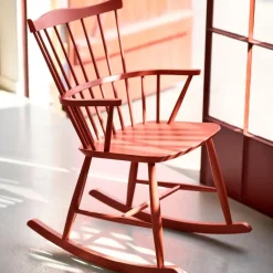 Silla mecedora J52G, Rojo ladrillo