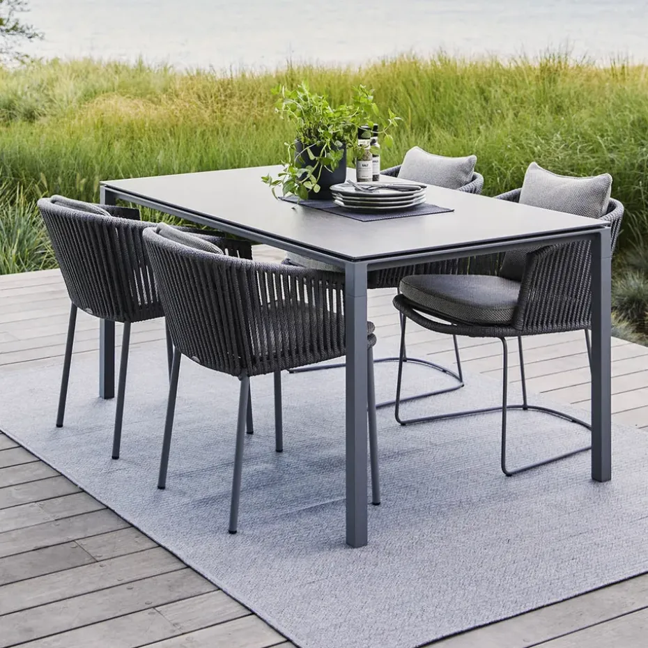 Silla Moments, Cane-Line Natté dark grey-Cane-Line soft rope