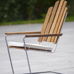 Silla para tomar el sol A3, Roble aceitado - estructura galvanizada en caliente