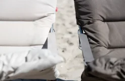 Silla para tomar el sol Fiesta Soft, Tela beige, estructura de aluminio