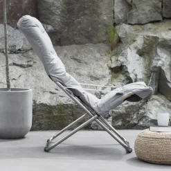 Silla para tomar el sol Fiesta Soft, Tela grey, estructura de aluminio