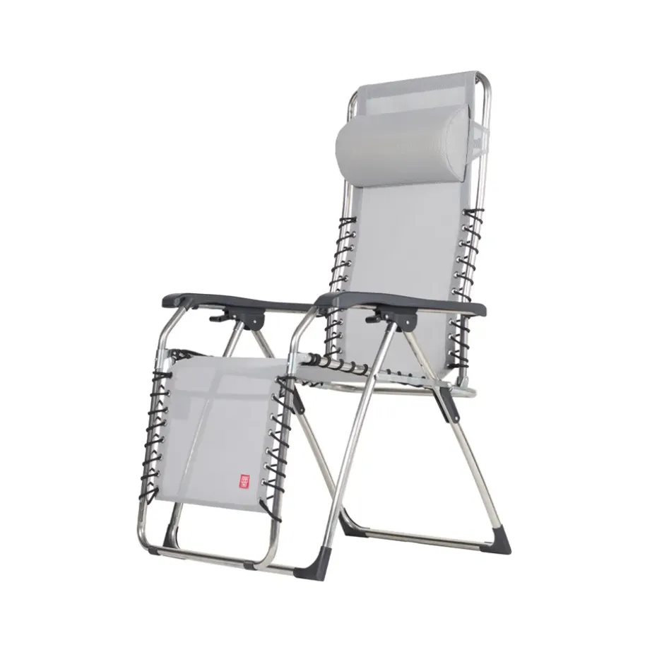 Silla para tomar el sol Movida, Textaline grey, estructura de aluminio
