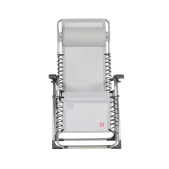 Silla para tomar el sol Movida, Textaline grey, estructura de aluminio