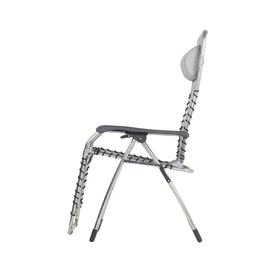 Silla para tomar el sol Movida, Textaline grey, estructura de aluminio