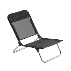 Silla para tomar el sol Quick, Textaline black, estructura de aluminio