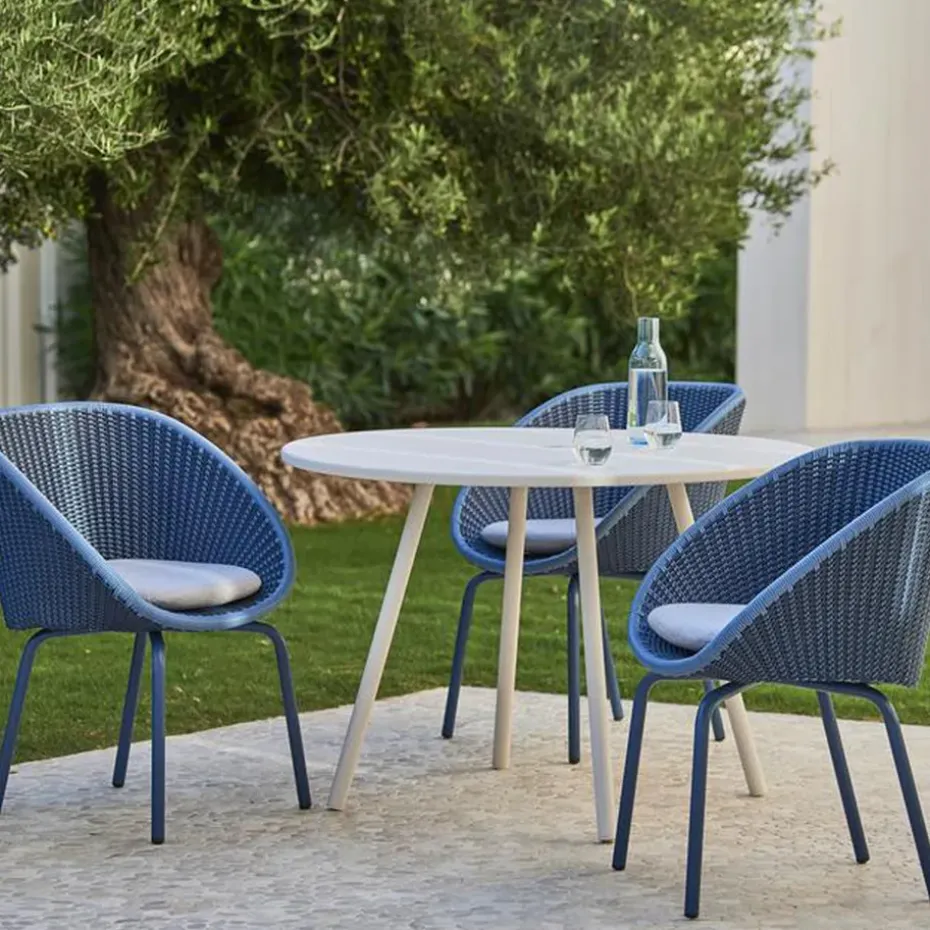 Silla Peacock soft rope, Dark grey, teak