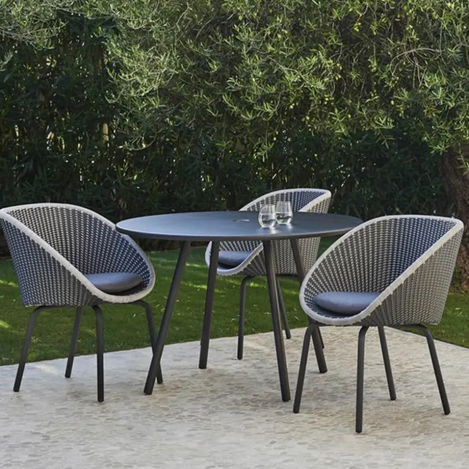 Silla Peacock soft rope, Dark grey, teak