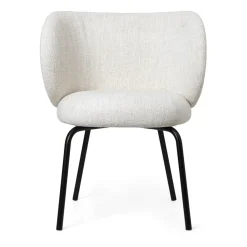Silla Rico dining chair bouclé, Off-white-black
