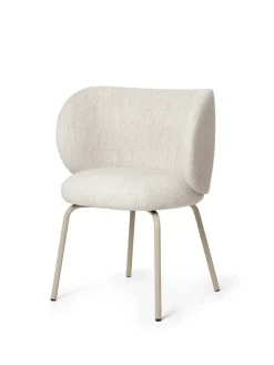 Silla Rico dining chair bouclé, Off-white-cashmere