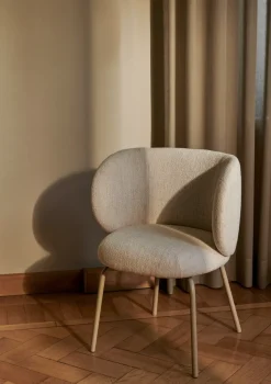 Silla Rico dining chair bouclé, Off-white-cashmere