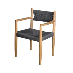 Silla Royal, Dark grey, teak