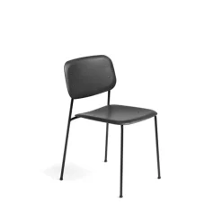 Silla Soft Edge 45, black, estructura de acero negra