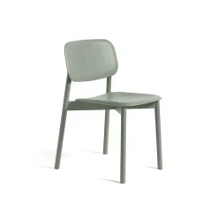 Silla Soft Edge 60, Dusty green-bastidor de roble