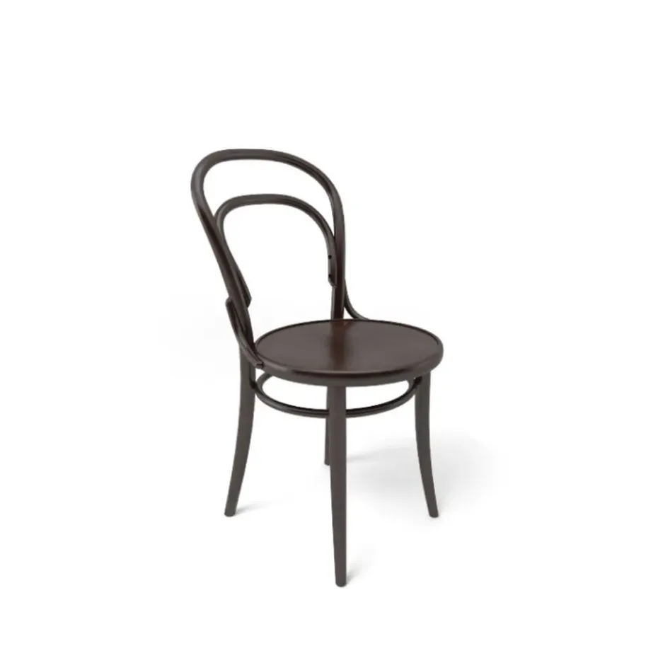Silla Ton no.14, Coffee B4-asiento chapa New Fanér