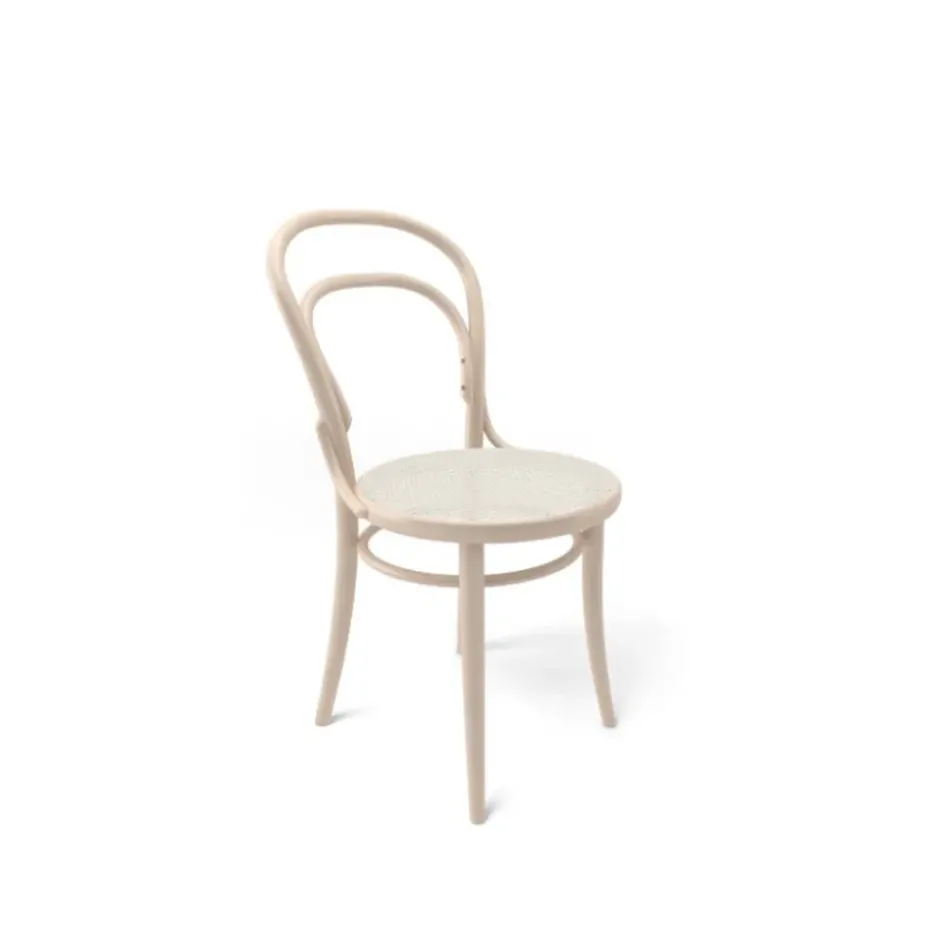 Silla Ton no.14, Haya lacado transparente-asiento ratán New Rotting