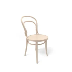 Silla Ton no.14, Haya lacado transparente-asiento chapa New Fanér