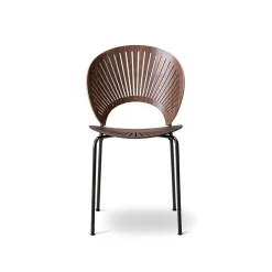 Silla Trinidad 3398, Nogal barnizado - patas negras