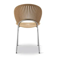 Silla Trinidad 3398, Roble aceitado - acero inoxidable cepillado