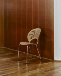 Silla Trinidad 3398, Roble aceitado - acero inoxidable cepillado