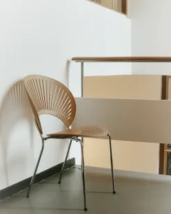 Silla Trinidad 3398, Roble aceitado - acero inoxidable cepillado