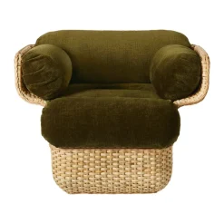 Sillón Basket tapizado, Mumble Glamour Grupo 40-ratán