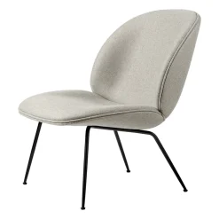 Sillón Beetle lounge chair fully upholstered conic base, Plain 0025-black