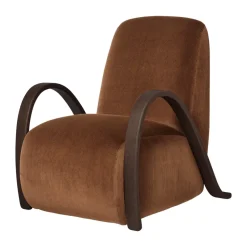 Sillón Buur lounge devoré velvet, Rust