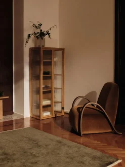 Sillón Buur lounge devoré velvet, Rust