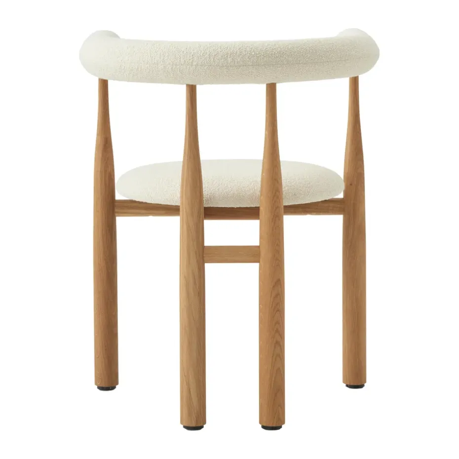 Sillón con reposabrazos Bukowski tapizado, Roble, Lana Barnum