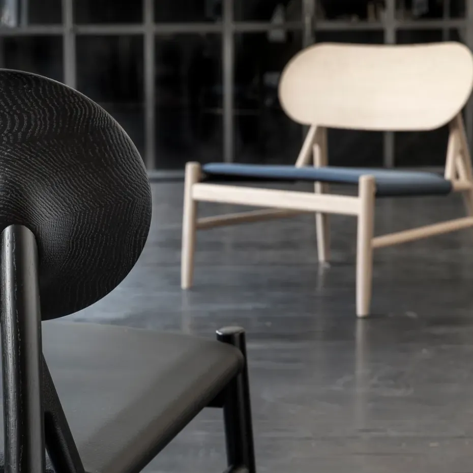 Sillón Ferdinand, Cuero cognac, estructura roble encerado