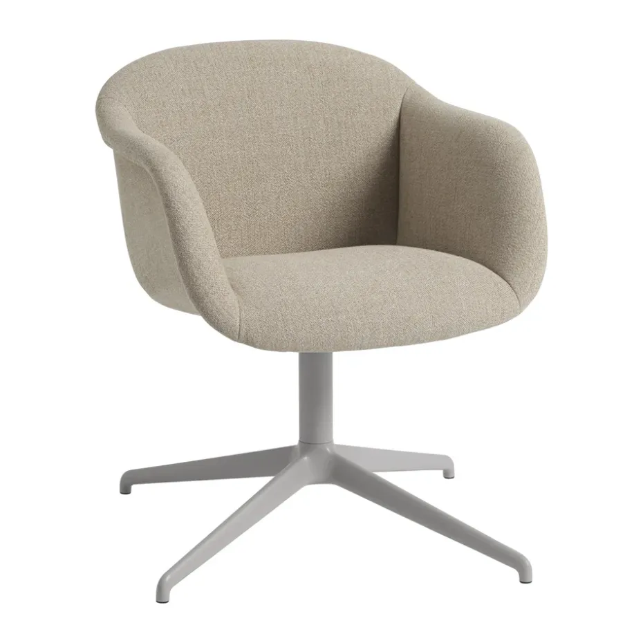 Sillón Fiber Soft Armchair swivel base, Ecriture 240/Grey