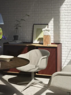 Sillón Fiber Soft Armchair swivel base, Ecriture 240/Grey