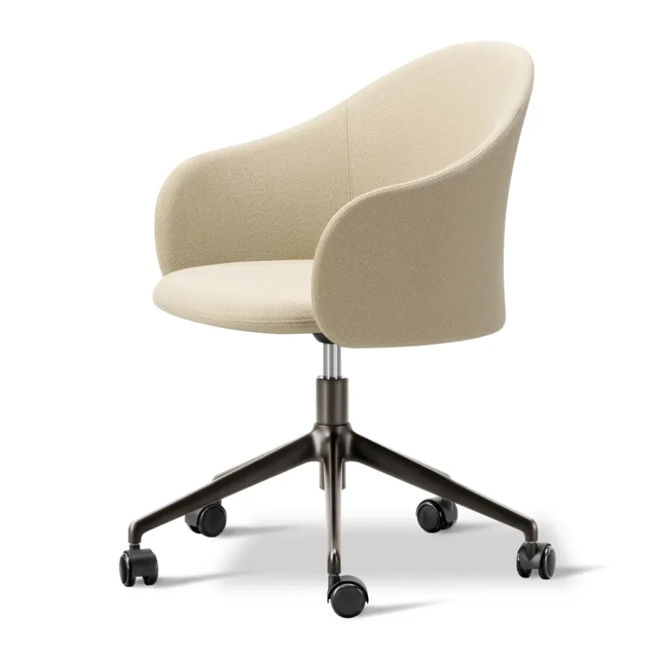 Sillón Gomo Armchair con base giratoria 5 patas, Mylla 221-pedernal