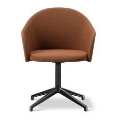 Sillón Gomo Armchair con base giratoria 4 patas, Myr 362-negro