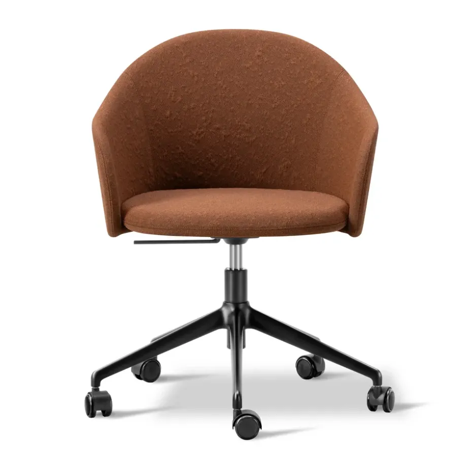 Sillón Gomo Armchair con base giratoria 5 patas, Myr 362-negro