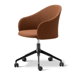 Sillón Gomo Armchair con base giratoria 5 patas, Myr 362-negro