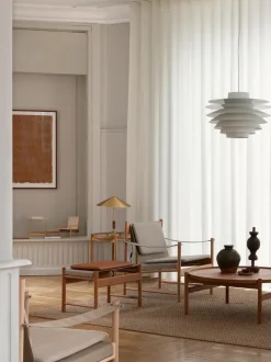 Sillón HB, Roble aceitado ahumado-lona natural