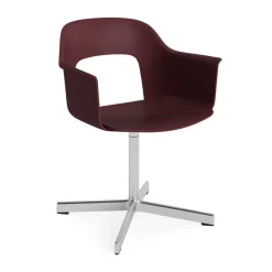 Sillón Layout Armchair 231 silla de oficina, Bordeaux-aluminio pulido 4 star swivel base