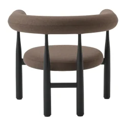 Sillón lounge Bukowski, Negro, Wooly Plus 1008